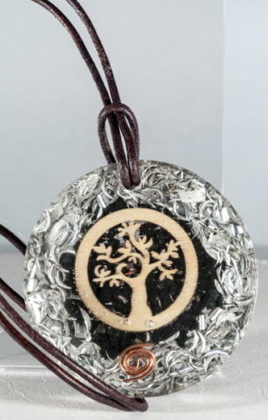 Collana Ciondolo Orgonite Shungite – Rame, Bobina, Fatto A Mano USA, Protezione EMF, Reiki, MmCrystals