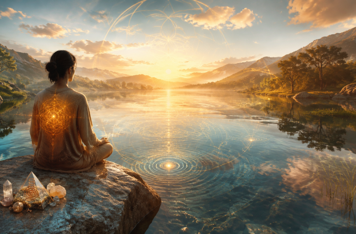Meditazione davanti all’acqua, frequenza interiore e orgonite