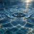 goccia d'acqua che emette onde