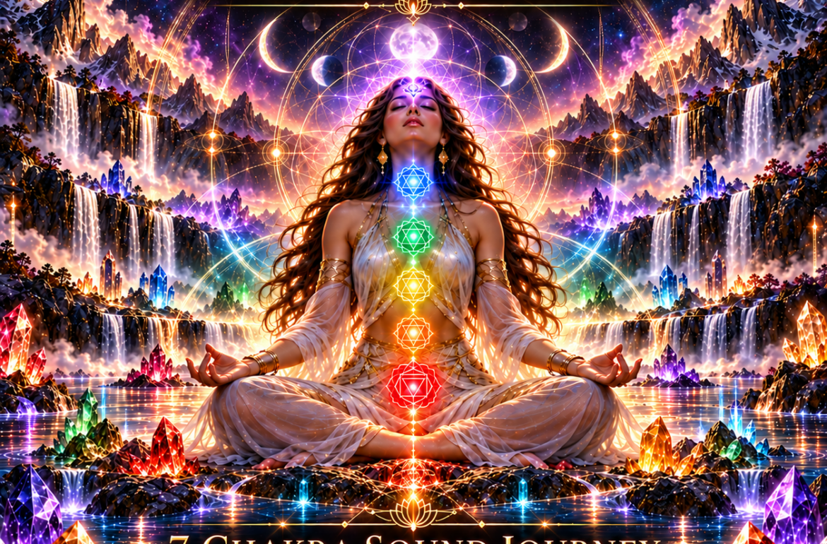 Copertina dell'album The Seven Within di SANTALUMA con sette chakra