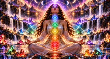 Copertina dell'album The Seven Within di SANTALUMA con sette chakra
